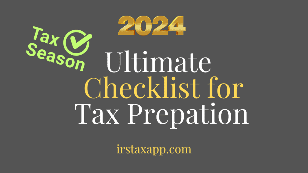 checklist for tax preparation
